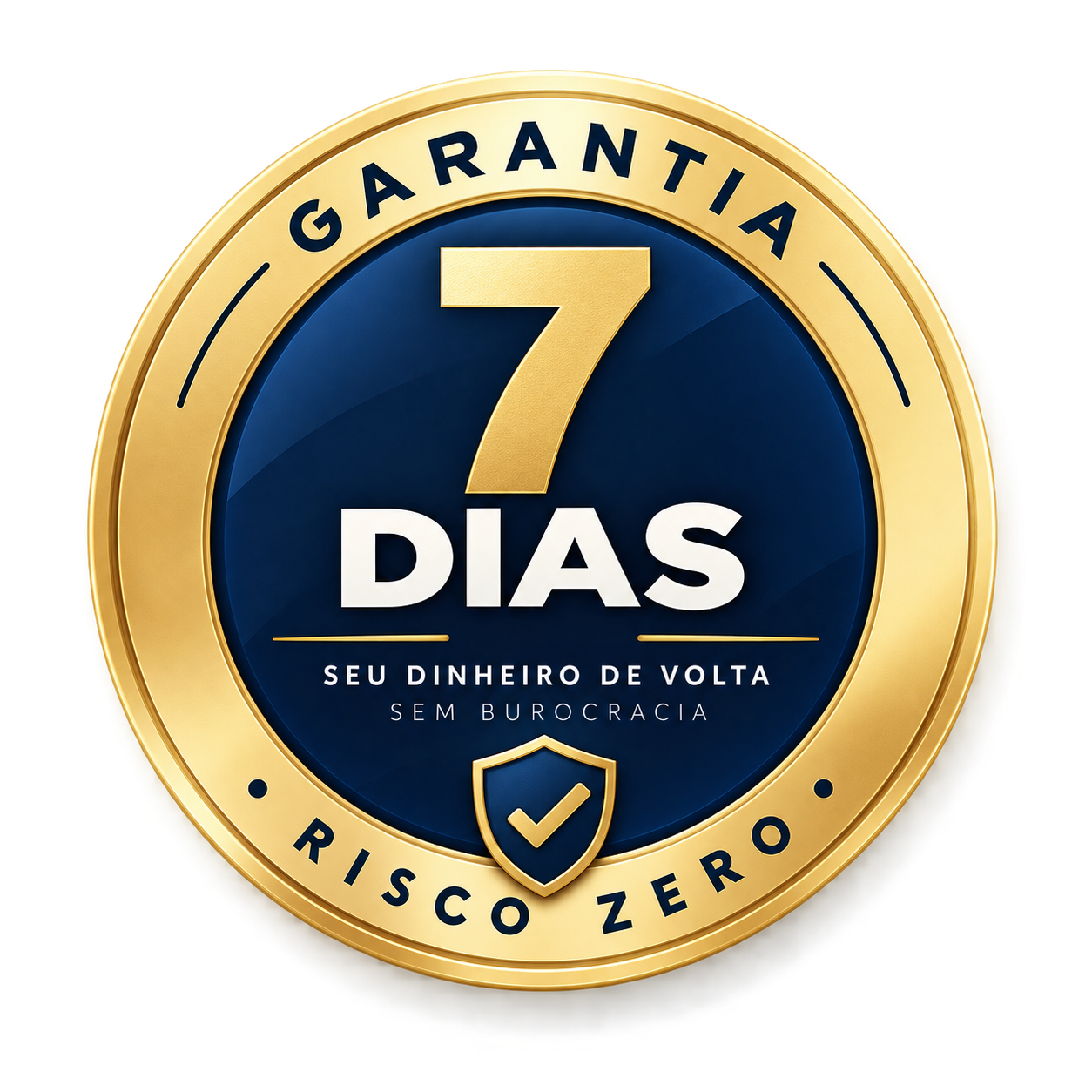 Selo de garantia de 7 dias, risco zero